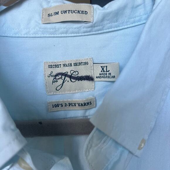 J. Crew Men's Blue Button Down Shirt Slim Untucked NWT - Picture 3 of 6